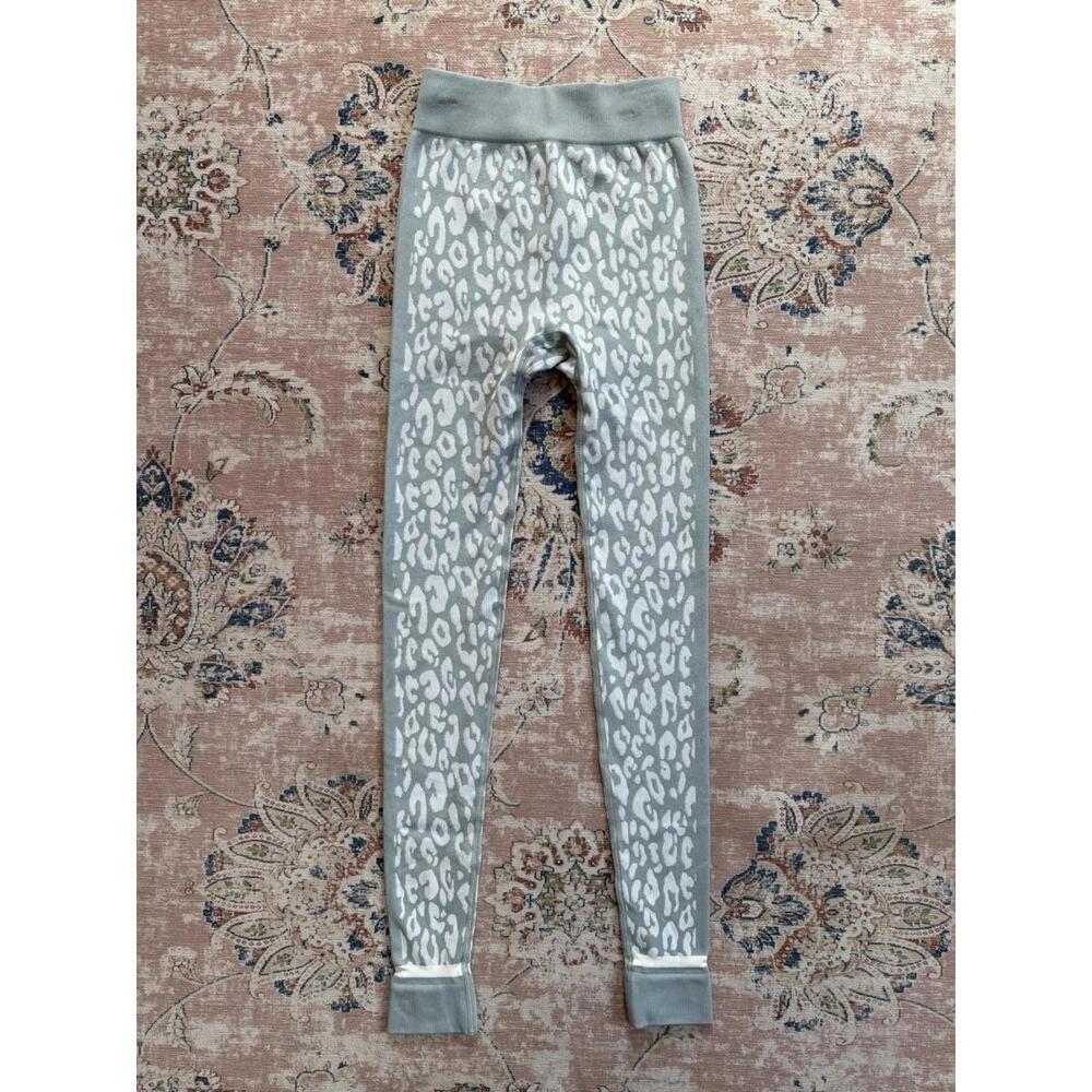 Sweaty Betty Gray Leopard Print Track Pants